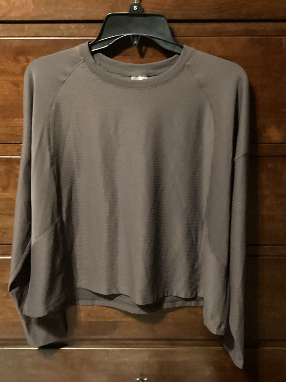 CALIA by Carrie Underwood Ribbed Long Sleeve Top - Taupe